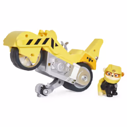 PAW Patrol , Deluxe Vehicle Moto Pups, Moto à rétrofriction de Ruben avec fonction roue arrière et figurine, Moto, 3 an(s), P ...