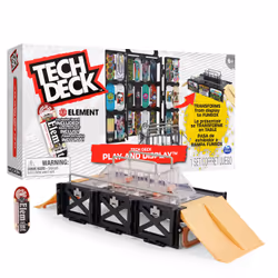 Tech Deck - Play and Display - Finger Skate - Coffret de Skate Transformable et Boite de Transport avec Touche Exclusive - Ra ...