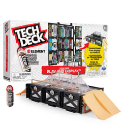 Tech Deck - Play and Display - Finger Skate - Coffret de Skate Transformable et Boite de Transport avec Touche Exclusive - Rampe pour mini skate de doigt A Collectionner - Jouet Enfant 6 Ans Et +