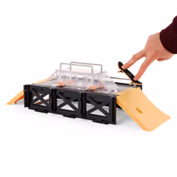 Tech Deck - Play and Display - Finger Skate - Coffret de Skate Transformable et Boite de Transport avec Touche Exclusive - Rampe pour mini skate de doigt A Collectionner - Jouet Enfant 6 Ans Et +