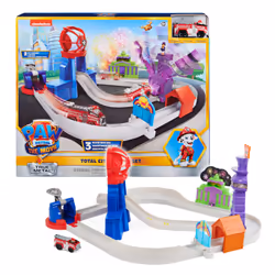 PAW Patrol PAT PATROUILLE LE FILM - TOTAL CITY RESCUE PLAYSET TRUE METAL - Univers Adventure City Réplique Officielle - Véhic ...