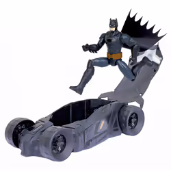 DC Comics Batman - Pack Batmobile + Figurine Batman 30 Cm - - Véhicule Batmobile Et Figurine Articulée 30 Cm - Jouet Enfant 4 Ans Et +