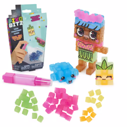 Spin Master Pixobitz , Pack Transparent avec 156 perles exclusives à fusionner à l'eau, Décos et accessoires, Créations 3D et ...