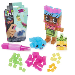 Spin Master Pixobitz , Pack Transparent avec 156 perles exclusives à fusionner à l'eau, Décos et accessoires, Créations 3D et 2D sans chauffer, Jouets d'art pour enfant