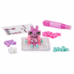 Spin Master Pixobitz , Pack Métallisé avec 156 perles exclusives à fusionner à l'eau, Décos et accessoires, Créations 3D et 2D sans chauffer, Jouets d'art pour enfant