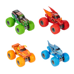 Monster Jam - PACK DE 4 VÉHICULES DIE CAST 1:64 - 4 Véhicules Authentiques Monster Trucks Officiels Show À Collectionner Echelle 1:64 - Jouet Enfant 3 Ans et +