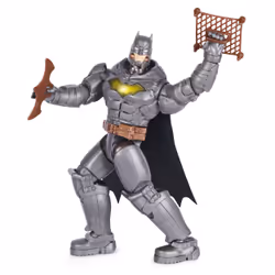 DC Comics BATMAN - Figurine Batman Deluxe 30 Cm - Figurine Articulée Batman 30 Cm - Avec Effets Sonores Et Lumineux - 5 Accessoires - Créez Vos Aventures Et Combats - Jouet Enfant 3 Ans Et +