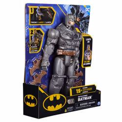DC Comics BATMAN - Figurine Batman Deluxe 30 Cm - Figurine Articulée Batman 30 Cm - Avec Effets Sonores Et Lumineux - 5 Accessoires - Créez Vos Aventures Et Combats - Jouet Enfant 3 Ans Et + - Vue supplémentaire 7