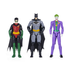 DC Comics BATMAN - PACK 3 FIGURINES 30 CM BATMAN/ROBIN/LE JOKER - - Figurines Batman Robin Le Joker Articulées De 30 cm - Aventures De L'Homme Masqué - Jouet Enfant 3 Ans et +