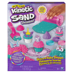 Kinetic Sand SABLE MAGIQUE - COFFRET PATISSERIE LICORNE 453 G - Créations Thème Féérique Licorne - Moules Outils Accessoires - Alternative Pâte À Modeler - Jouet Enfant 3 Ans Et + - Loisirs Créatifs