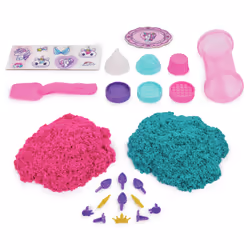Kinetic Sand SABLE MAGIQUE - COFFRET PATISSERIE LICORNE 453 G - Créations Thème Féérique Licorne - Moules Outils Accessoires - Alternative Pâte À Modeler - Jouet Enfant 3 Ans Et + - Loisirs Créatifs