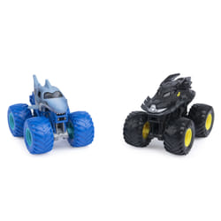 Monster Jam , Monster trucks officiels en métal moulé Batman Vs. Megalodon Die-Cast, échelle 1:64, jouets pour garçons à partir de 3 ans