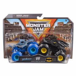 Monster Jam , Monster trucks officiels en métal moulé Batman Vs. Megalodon Die-Cast, échelle 1:64, jouets pour garçons à partir de 3 ans