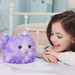 Fur Fluffs FURFLUFFS - CHIOT - ANIMAL COMPAGNON INTERACTIF - Transforme Ta Boule De Poils En Adorable Chiot Violet - 100 Sons et Réactions - Peluche Toute Douce - Jouet Enfant 5 Ans et +