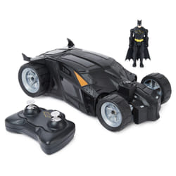 DC Comics BATMAN - Batmobile RC 1:20 + Figurine Batman 10 cm - Voiture Télécommandée Echelle 1:20 - Technologie 2,4 Ghz - Pilotage Facile - Compatible Avec Figurines 10 cm - Jouet Enfant 4 Ans et +