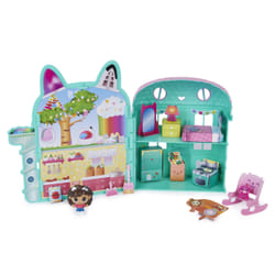 Gabby's Dollhouse , Mini-coffret maison de poupée avec figurine Gabby et mobilier cartonné, jouets pour filles et garçons à partir de 3 ans.