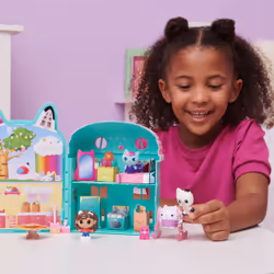 Gabby's Dollhouse , Mini-coffret maison de poupée avec figurine Gabby et mobilier cartonné, jouets pour filles et garçons à partir de 3 ans. - Vue supplémentaire 4