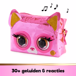 Purse Pets MÉTALLIQUE MAGIC - BULLDOG FRANÇAIS - COMPAGNON INTERACTIF FORMAT SAC À MAIN - Animal Interactif Style Métallique Qui Cligne Des Yeux - Sons Et Modes De Jeu - Jouet Enfant 5 Ans Et +
