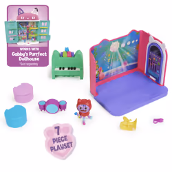 Gabby's Dollhouse - Playset Deluxe La Salle De Musique De Dj Miaou - Pièce De Jeu Avec 1 Figurine Et Accessoires - Tirée Du Dessin Animé Gabby Et La Maison Magique - Jouet Enfant 3 Ans Et + - Vue supplémentaire 8