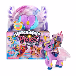 Hatchimals Pixies Riders, Coffret Hatchimal avec fée Moonlight Mia et sa monture Unicornix au caractéristique mystère, 5 an(s ...