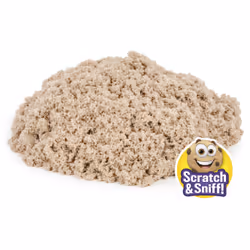 Kinetic Sand Scents, Coffret de 907 g contenant 4 sachets de sable aux parfums Biscuit en folie, Parfum qui donne la banane, Fraîcheur pastèque et Délice mûre et myrtille