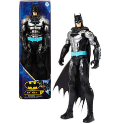 DC Comics BATMAN - FIGURINE BATMAN TECH 30 CM - - Figurine Batman Articulée De 30 cm Avec Armure Tech - 6060346 - Jouet Enfant 3 Ans et + - Gris Et Noir