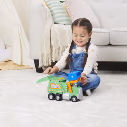 PAW Patrol LA PAT' PATROUILLE - CAMION DE RECYCLAGE DE ROCKY REUSE IT - Camion Recyclage Jouet Avec 1 Figurine Amovible Rocky Pat' Patrouille - - 6060259 - Jouet Enfant 3 Ans et +