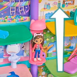 Gabby's Dollhouse Gabby et la maison magique Maison de Poupée Interactive Avec 2 Figurines + 15 Accessoires - Reproduis Les Aventures De Ton Dessin Animé Préféré - Jouet Enfant 3 Ans +