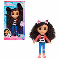 Gabby's Dollhouse Gabby et la Maison Magique - - POUPÉE GABBY 20 CM - Poupée Articulée Gabby 20 Cm Avec Accessoire Oreilles De Chat - Dessin Animé Gabby Et La Maison Magique - Jouet Enfant 3 Ans et +