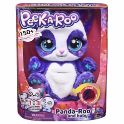 Peek-A-Roo PEEK A ROO - MAMAN PANDA ROO &amp; BEBE SURPRISE - Peluche Interactive Panda-Roo Et Bébé Mystère - Plus de 150 Effets Sonores Et Mouvements - 6060420 - Jouet Enfant 5 Ans et + - Bébé Aléatoire
