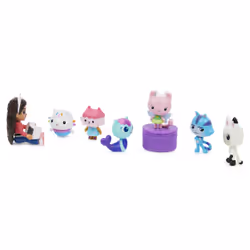 Gabby's Dollhouse Gabby et la Maison Magique - - COFFRET DE FIGURINES DELUXE - Gabby, 6 Figurines De Chat Et 1 Accessoire Surprise - Dessin Animé Gabby Et La Maison Magique - Jouet Enfant 3 Ans et +