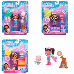Gabby's Dollhouse Gabby et la Maison Magique - - 2 FIGURINES ET ACCESSOIRES - Gabby, 1 Figurine Chat, Accessoires - Dessin An ...