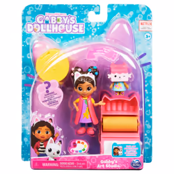 Gabby's Dollhouse Gabby et la Maison Magique - - 2 FIGURINES ET ACCESSOIRES - Gabby, 1 Figurine Chat, Accessoires - Dessin Animé Gabby Et La Maison Magique - Jouet Enfant 3 Ans et + - Modèle Aléatoire