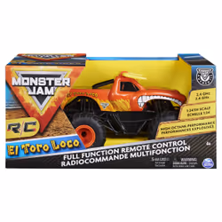 Monster Jam - EL TORO LOCO RC 1:24 - Monster Truc Radiocommandé Officiel Avec Radiocommande 2,4 GHz - 6060517 - Jouet Enfant 4 Ans Et +