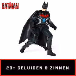 DC Comics THE BATMAN LE FILM - FIGURINE 30 CM BATMAN DELUXE - - Figurine Batman Wing Suit Articulée Et Interactive 30 Cm - Effets Sonores Et Lumineux - 6060523 - Jouet Enfant 4 Ans et +