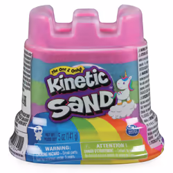 Kinetic Sand , Moule simple Licorne arc-en-ciel de 141 g, pour les enfants à partir de 3 ans, Sable cinétique pour enfants, 3 ...