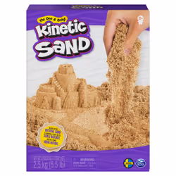 Kinetic Sand , Sachet de 2,5 kg de entièrement naturel brun pour mélanger, sculpter et créer, pour les enfants à partir de 3 ...