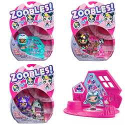 Zoobles Jouet - Pack 1 Z-Girlz - Boules Magiques Colorées Transformables en Animaux Fantastiques et Poupées Z-Girlz Avec Maison