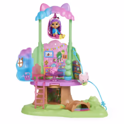 Gabby's Dollhouse Gabby et la Maison Magique - - Playset Cabane Fée Minette - 2 Figurines + Accessoires - Effets Lumineux - D ...