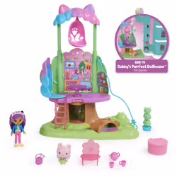 Gabby's Dollhouse Gabby et la Maison Magique - - Playset Cabane Fée Minette - 2 Figurines + Accessoires - Effets Lumineux - Dessin Animé Gabby Et La Maison Magique - Jouet Enfant 3 Ans et + - Vue supplémentaire 8