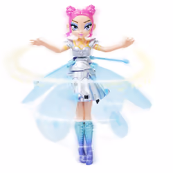 Hatchimals - FÉE VOLANTE - PIXIES CRYSTAL FLYERS STARLIGHT IDOL - Fée Volante Magique Qui S'illumine Et A Diriger Avec La Main - Couleur Bleu Arc-en-Ciel