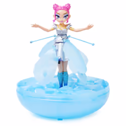 Hatchimals - FÉE VOLANTE - PIXIES CRYSTAL FLYERS STARLIGHT IDOL - Fée Volante Magique Qui S'illumine Et A Diriger Avec La Main - Couleur Bleu Arc-en-Ciel