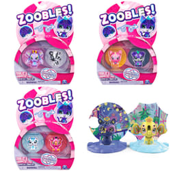 Zoobles Jouet - Pack 2 Animaux - Boules Magiques Colorées Transformables en Animaux Fantastiques avec Maisons Magiques