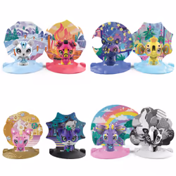 Zoobles Jouet - Pack 2 Animaux - Boules Magiques Colorées Transformables en Animaux Fantastiques avec Maisons Magiques