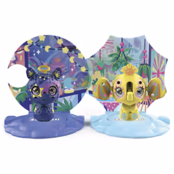 Zoobles Jouet - Pack 2 Animaux - Boules Magiques Colorées Transformables en Animaux Fantastiques avec Maisons Magiques