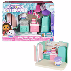 Gabby's Dollhouse Gabby et la Maison Magique - - Playset De Luxe La Cuisine De Petit Chou - 1 Figurine + Accessoires - Ajoute Cette Pièce A Ta Maison Gabby Et La Maison Magique - Jouet Enfant 3 Ans +