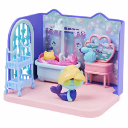 Gabby's Dollhouse Gabby et la Maison Magique - - Playset Deluxe La Salle De Bain Marine - 1 Figurine + Accessoires - Ajoute Cette Pièce A Ta Maison Gabby Et La Maison Magique - Jouet Enfant 3 Ans et +