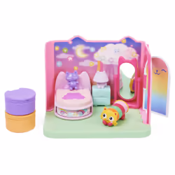 Gabby's Dollhouse - Gabby et la Maison Magique - Playset Deluxe La Chambre De Polochat - Pièce De Jeu Avec 1 Figurine &amp; Accessoires - Dessin Animé Gabby Et La Maison Magique - Jouet Enfant 3 Ans et +