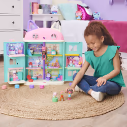 Gabby's Dollhouse Gabby et la Maison Magique - - PACK 2 FIGURINES ET ACCESSOIRES - Coffret Jardin Enchanté - Gabby, 1 Figurine Chat Et Accessoires - Dessin Animé Gabby Chat - Jouet Enfant 3 Ans et +