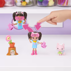 Gabby's Dollhouse Gabby et la Maison Magique - - PACK 2 FIGURINES ET ACCESSOIRES - Coffret Jardin Enchanté - Gabby, 1 Figurine Chat Et Accessoires - Dessin Animé Gabby Chat - Jouet Enfant 3 Ans et + - Vue supplémentaire 5